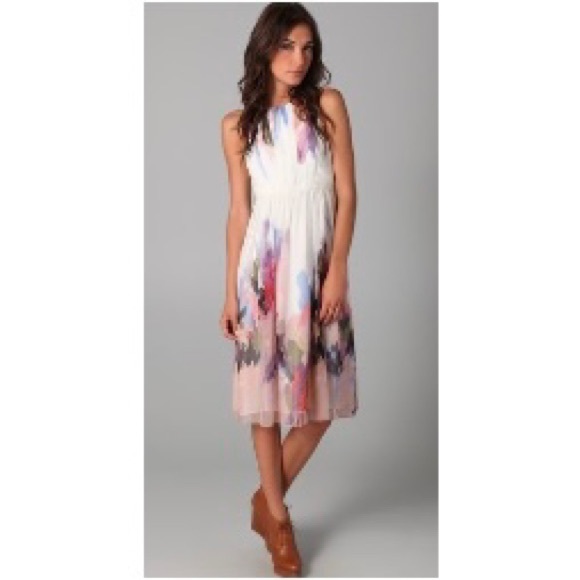 Tibi Aurora Silk Midi Dress - Picture 2 of 8